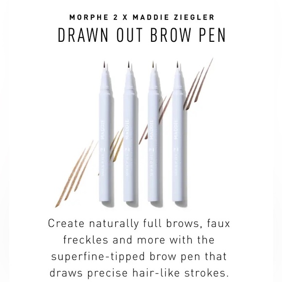 💛 Morphe 2 x Maddie Brow and Freckle Pen in Scribble NWT - Picture 4 of 15